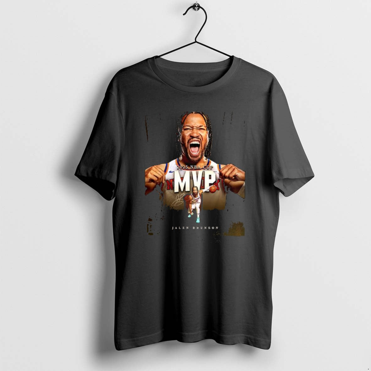 Official Jalen Brunson Mvp 2025 Nba Cup Champions - Adult & Kids T-Shirts, Sweatshirts & Hoodies apparel design preview 1