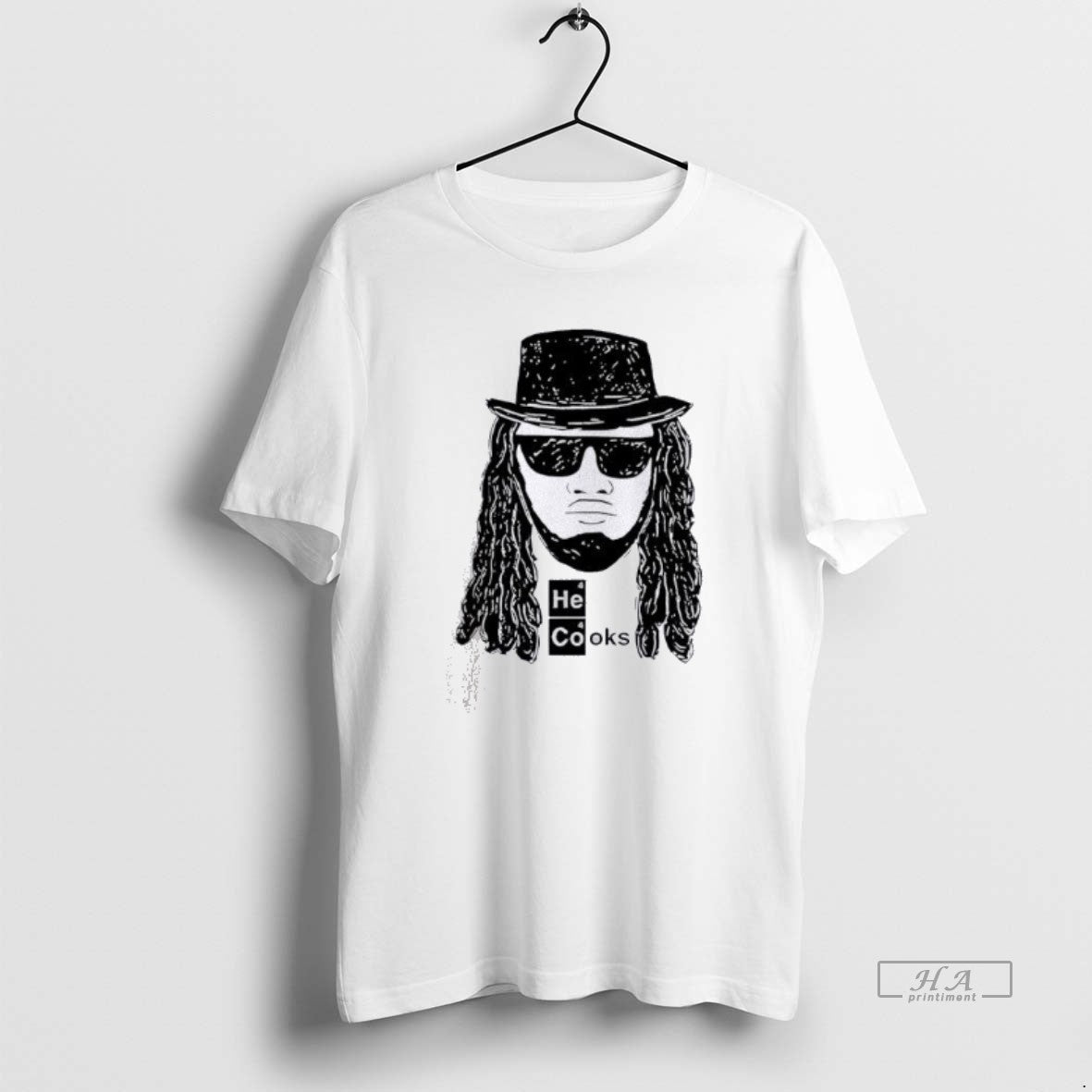 Official James Cook He Cooks Funny Science Portrait - Adult & Kids T-Shirts, Sweatshirts & Hoodies apparel design preview 1