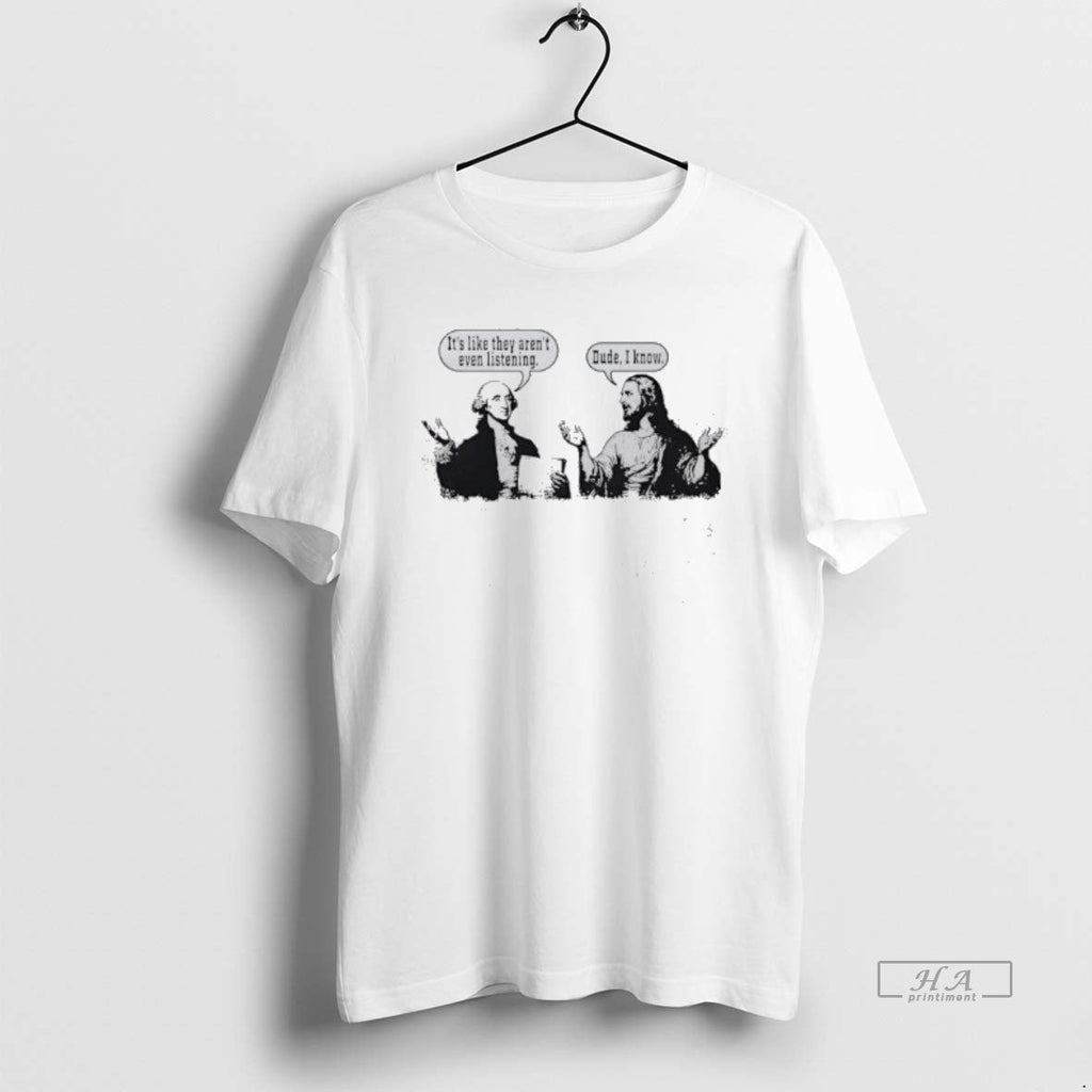 Official Jesus George Washington Funny Political - Adult & Kids T-Shirts, Sweatshirts & Hoodies apparel design preview 1