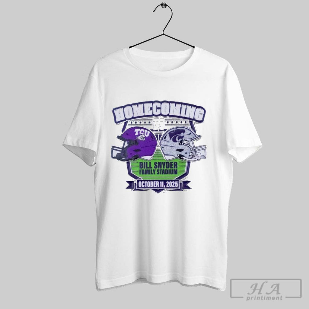 Official K State Wildcats Vs Tcu Horned Frogs 2025 - Adult & Kids T-Shirts, Sweatshirts & Hoodies apparel design preview 1