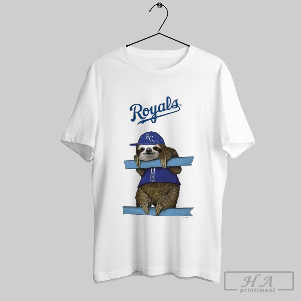 Official Kansas City Royals Tiny Turnip Sloth 2025 - Adult & Kids T-Shirts, Sweatshirts & Hoodies apparel design preview 1