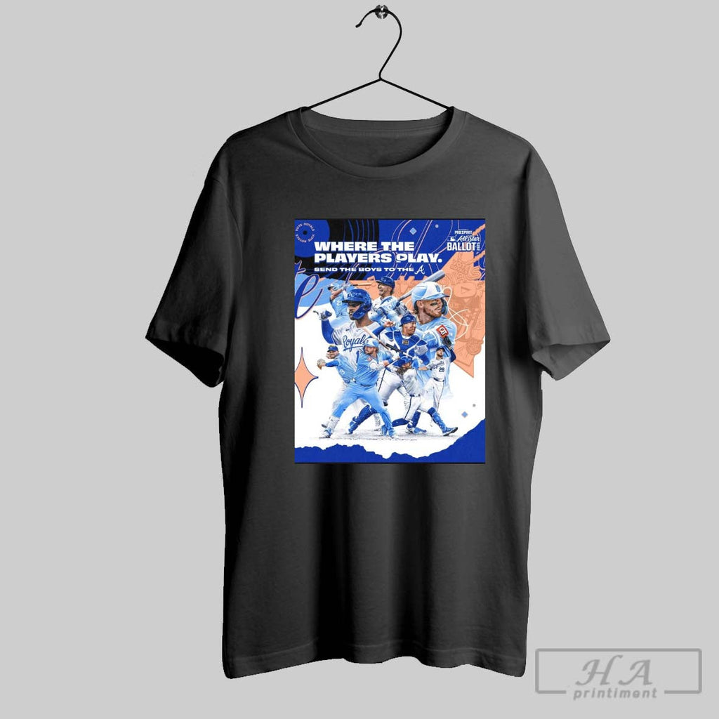 Official Kansas City Royals Where The Players Play - Adult & Kids T-Shirts, Sweatshirts & Hoodies apparel design preview 1