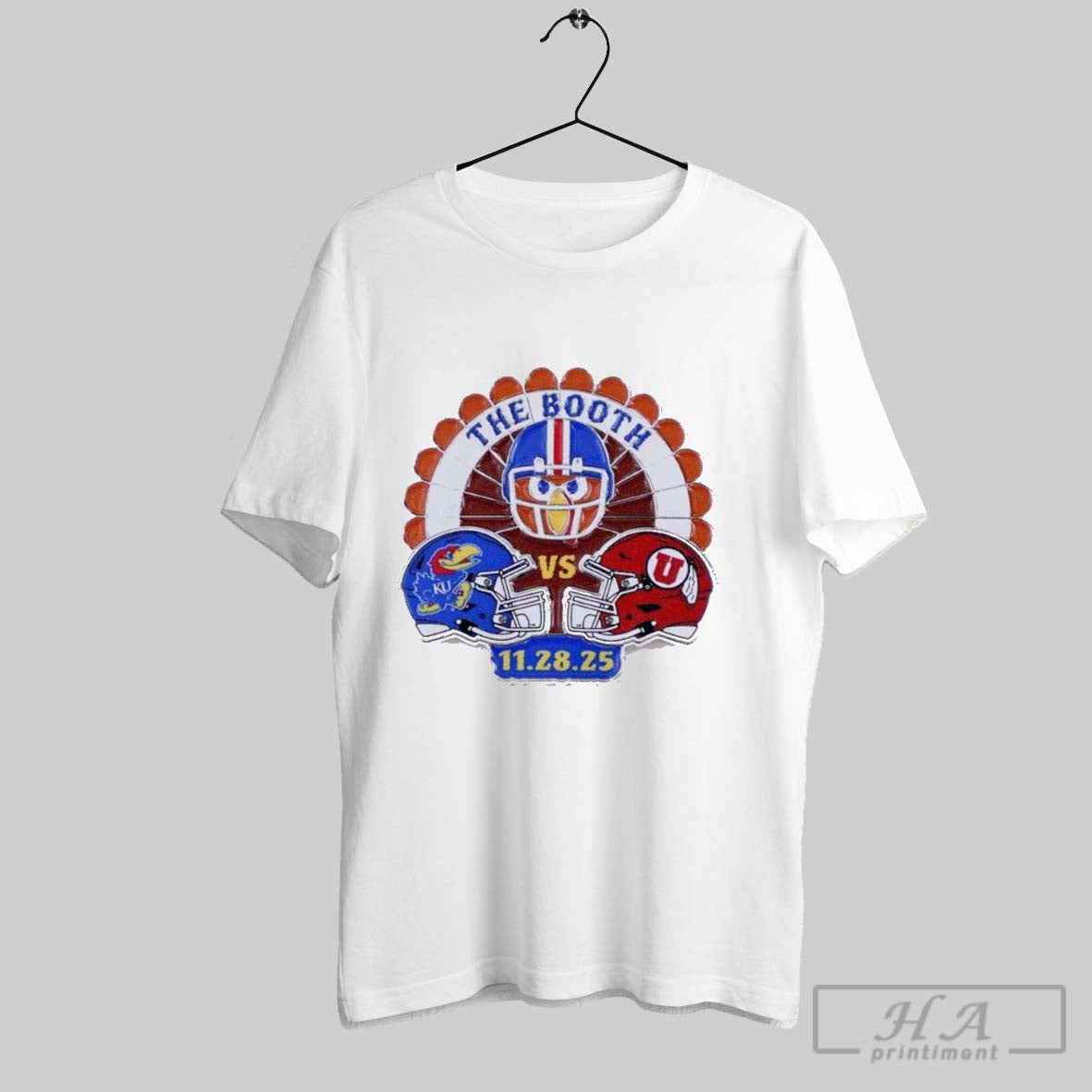 Official Kansas Jayhawks Vs Utah Utes 2025 Game Day - Adult & Kids T-Shirts, Sweatshirts & Hoodies apparel design preview 1