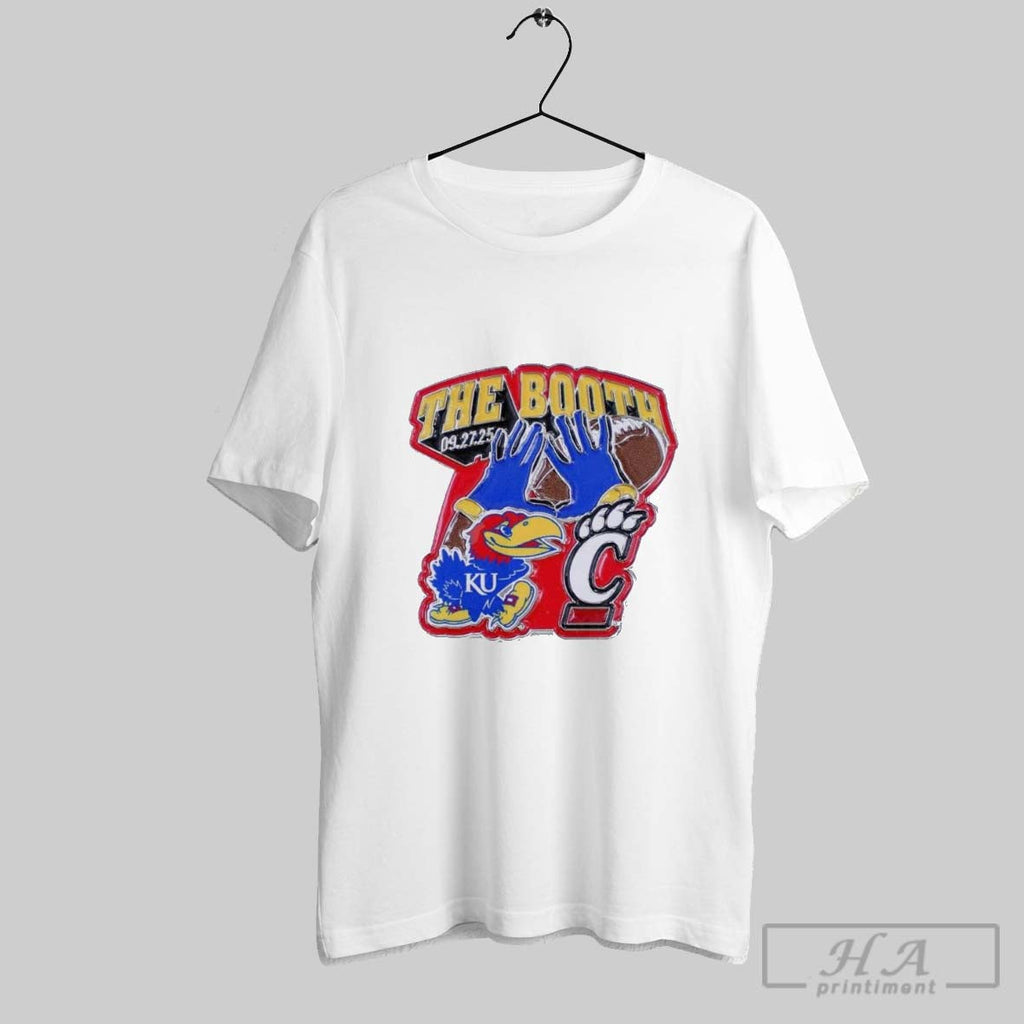 Official Kansas Jayhawks Vs Cincinnati Bearcats 2025 - Adult & Kids T-Shirts, Sweatshirts & Hoodies apparel design preview 1