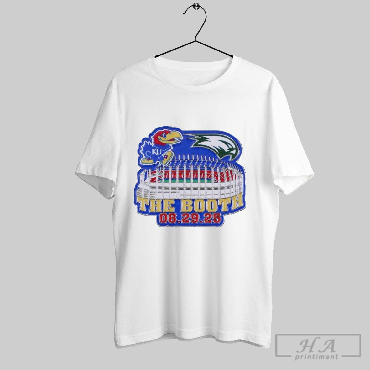 Official Kansas Jayhawks Vs Wagner Seahawks 2025 Game - Adult & Kids T-Shirts, Sweatshirts & Hoodies apparel design preview 1