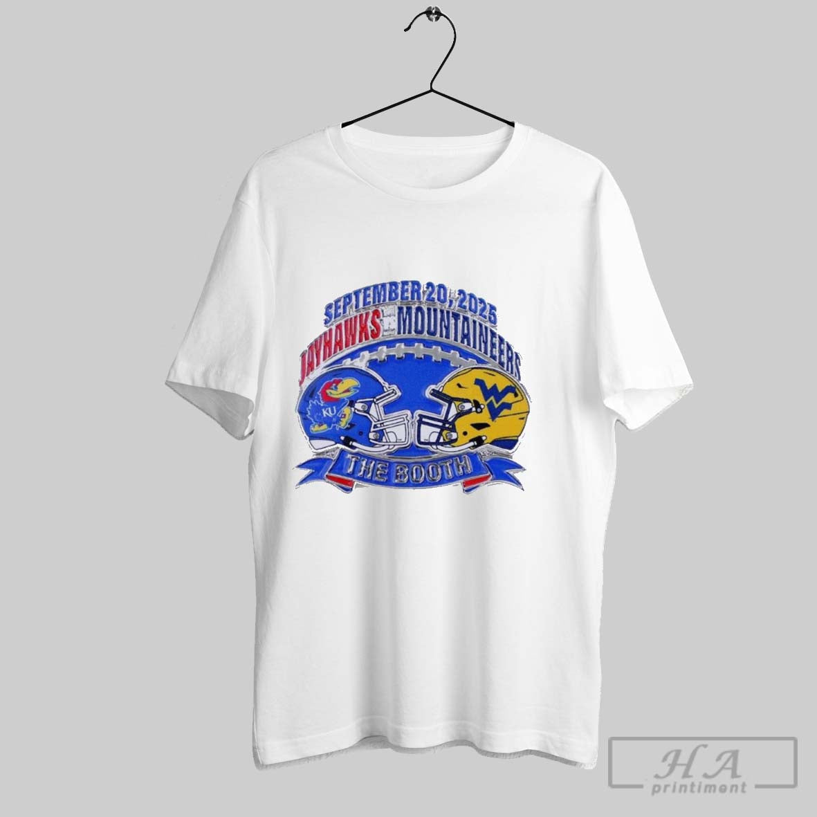 Official Kansas Jayhawks Vs West Virginia 2025 Game - Adult & Kids T-Shirts, Sweatshirts & Hoodies apparel design preview 1