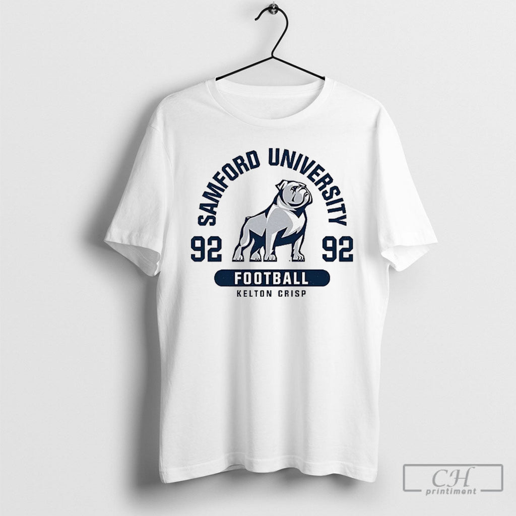 Official Kelton Crisp 92 Samford Bulldogs Ncaa - Adult & Kids T-Shirts, Sweatshirts & Hoodies apparel design preview 1