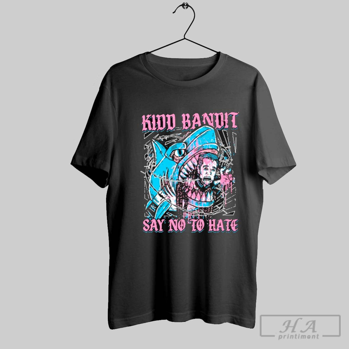 Official Kidd Bandit Say No To Hate Barbed Wire - Adult & Kids T-Shirts, Sweatshirts & Hoodies apparel design preview 1