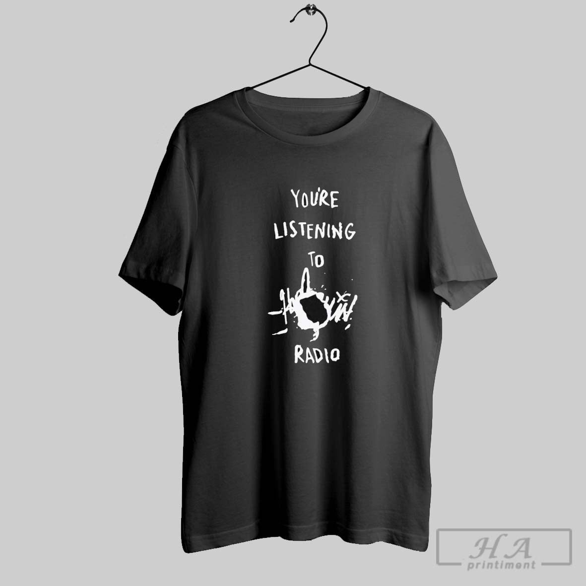 Official Lady Gaga Youre Listening To Radio - Adult & Kids T-Shirts, Sweatshirts & Hoodies apparel design preview 1