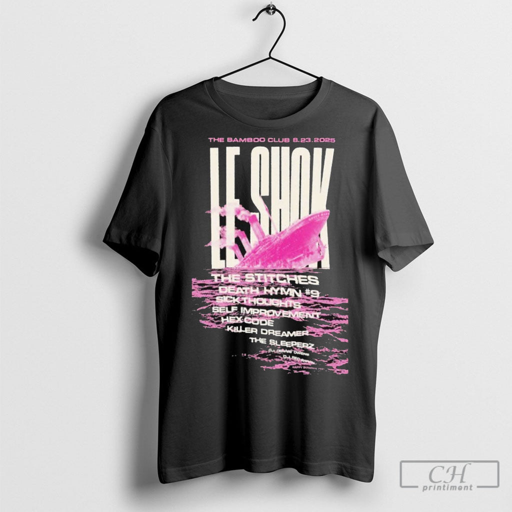 Official Le Shok The Bamboo Club Aug 23 2025 - Adult & Kids T-Shirts, Sweatshirts & Hoodies apparel design preview 1