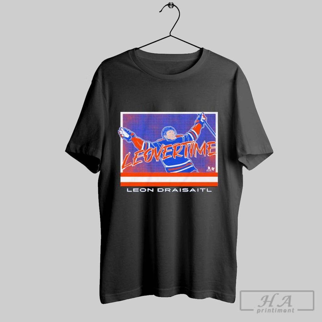 Official Leon Draisaitl Leovertime Edmonton Hockey - Adult & Kids T-Shirts, Sweatshirts & Hoodies apparel design preview 1