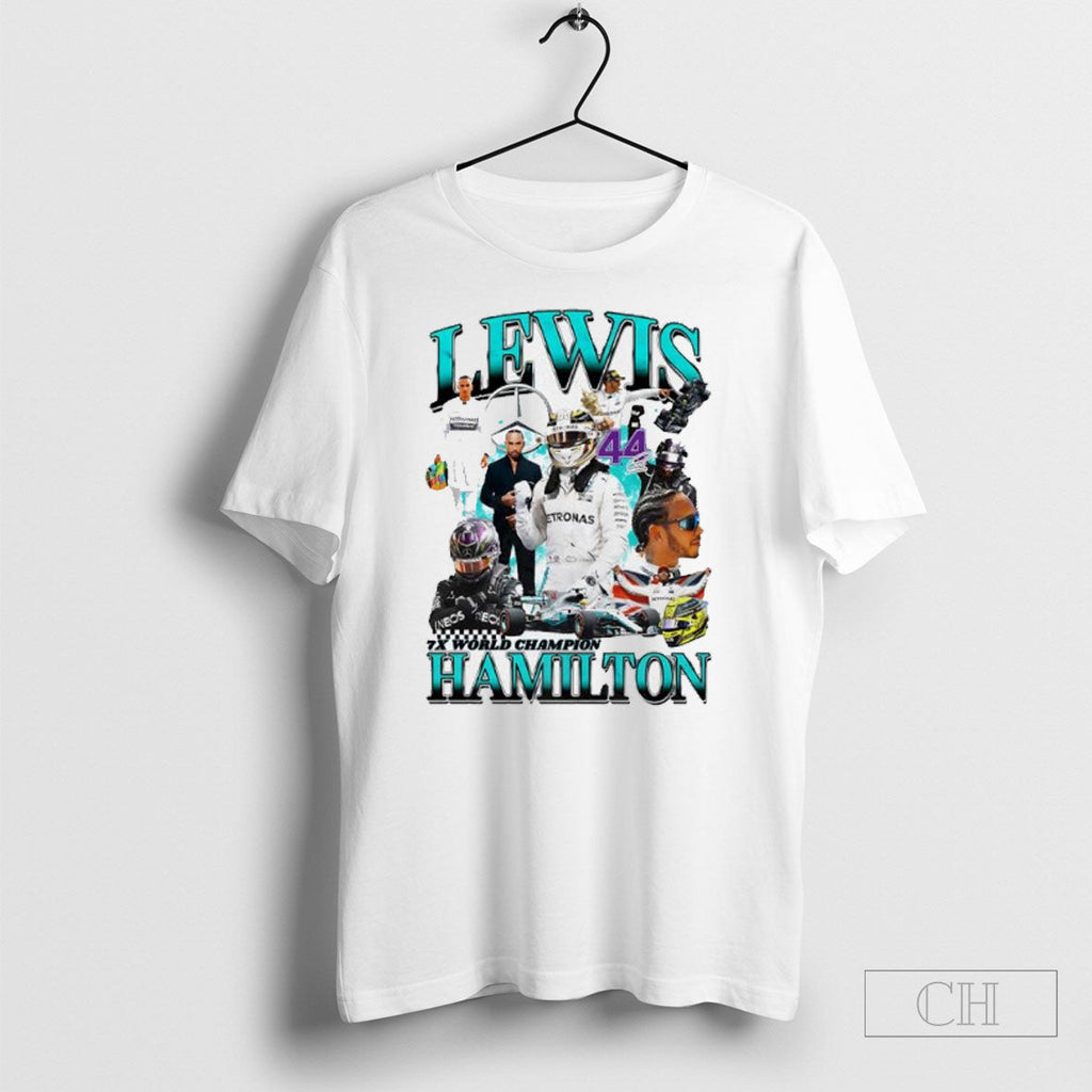Official Lewis Hamilton 7x World Champion - Adult & Kids T-Shirts, Sweatshirts & Hoodies apparel design preview 1