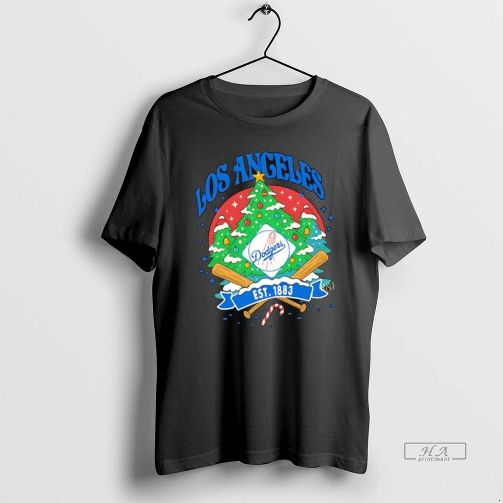 Official Los Angeles Dodgers Ugly Tree Motif Est 1883 - Adult & Kids T-Shirts, Sweatshirts & Hoodies apparel design preview 1