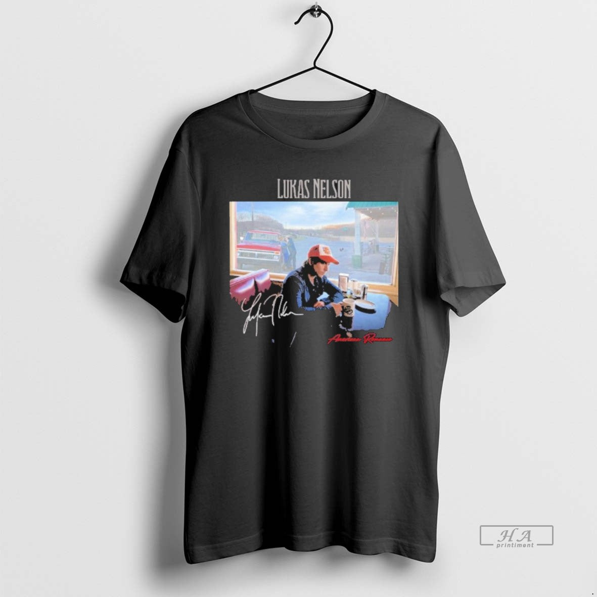 Official Lukas Nelson American Romance Vinyl - Adult & Kids T-Shirts, Sweatshirts & Hoodies apparel design preview 1