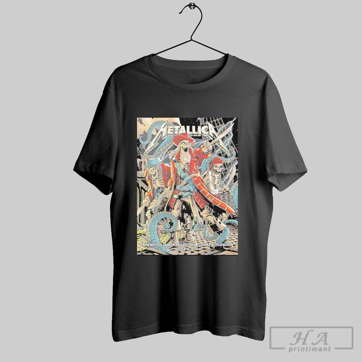 Official Metallica M72 Tampa Poster Show Design - Adult & Kids T-Shirts, Sweatshirts & Hoodies apparel design preview 1