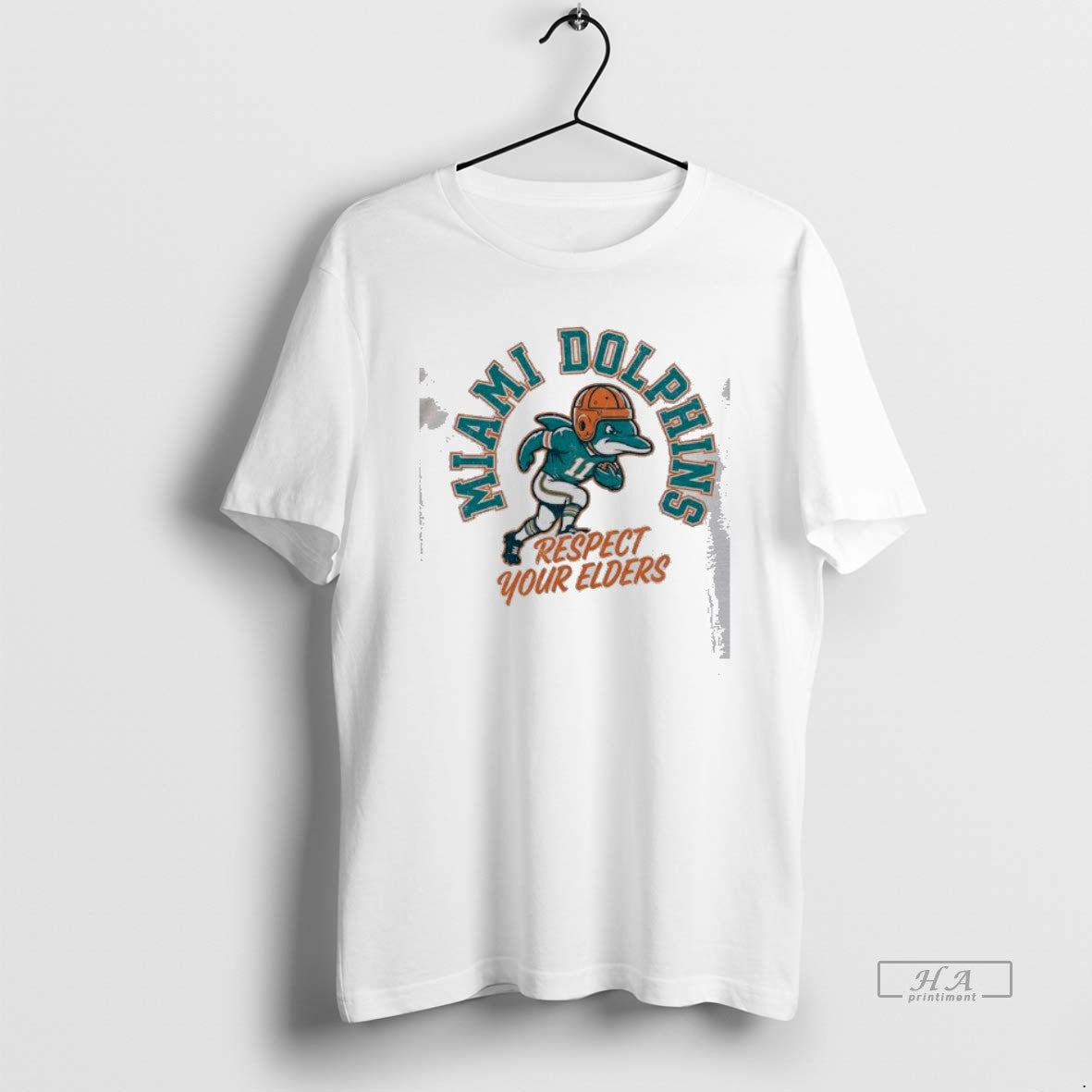 Official Miami Dolphins Respect Your Elders - Adult & Kids T-Shirts, Sweatshirts & Hoodies apparel design preview 1