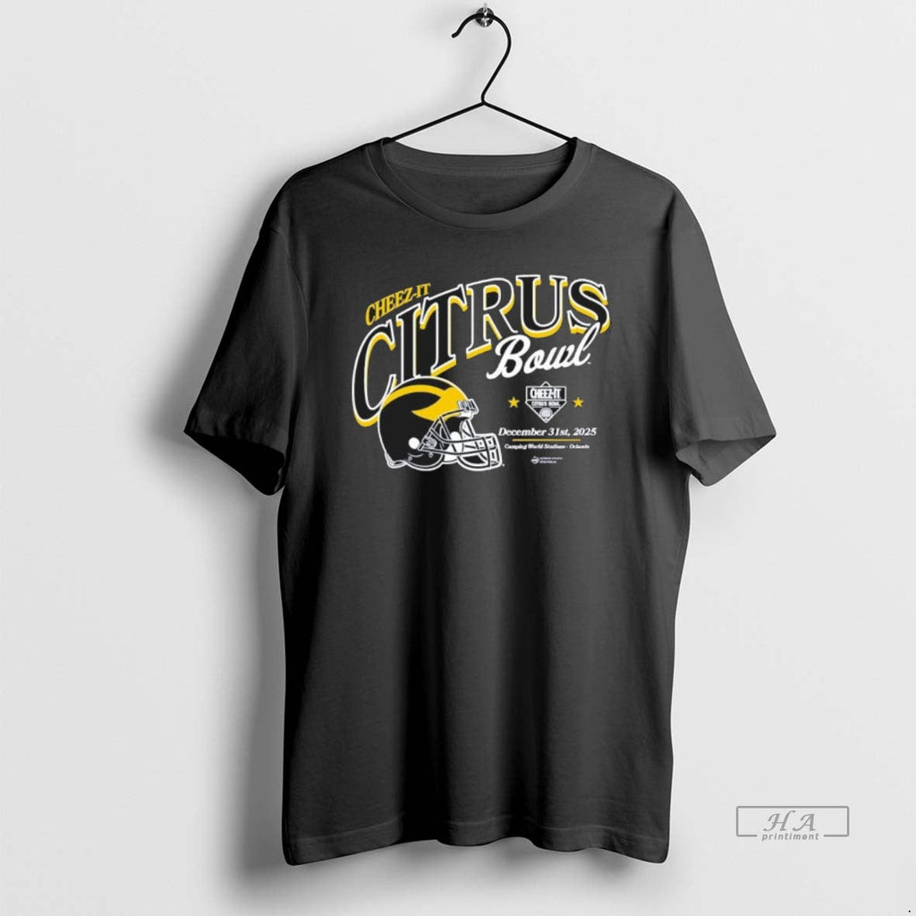 Official Michigan Football 2025 Cheez Citrus Bowl - Adult & Kids T-Shirts, Sweatshirts & Hoodies apparel design preview 1