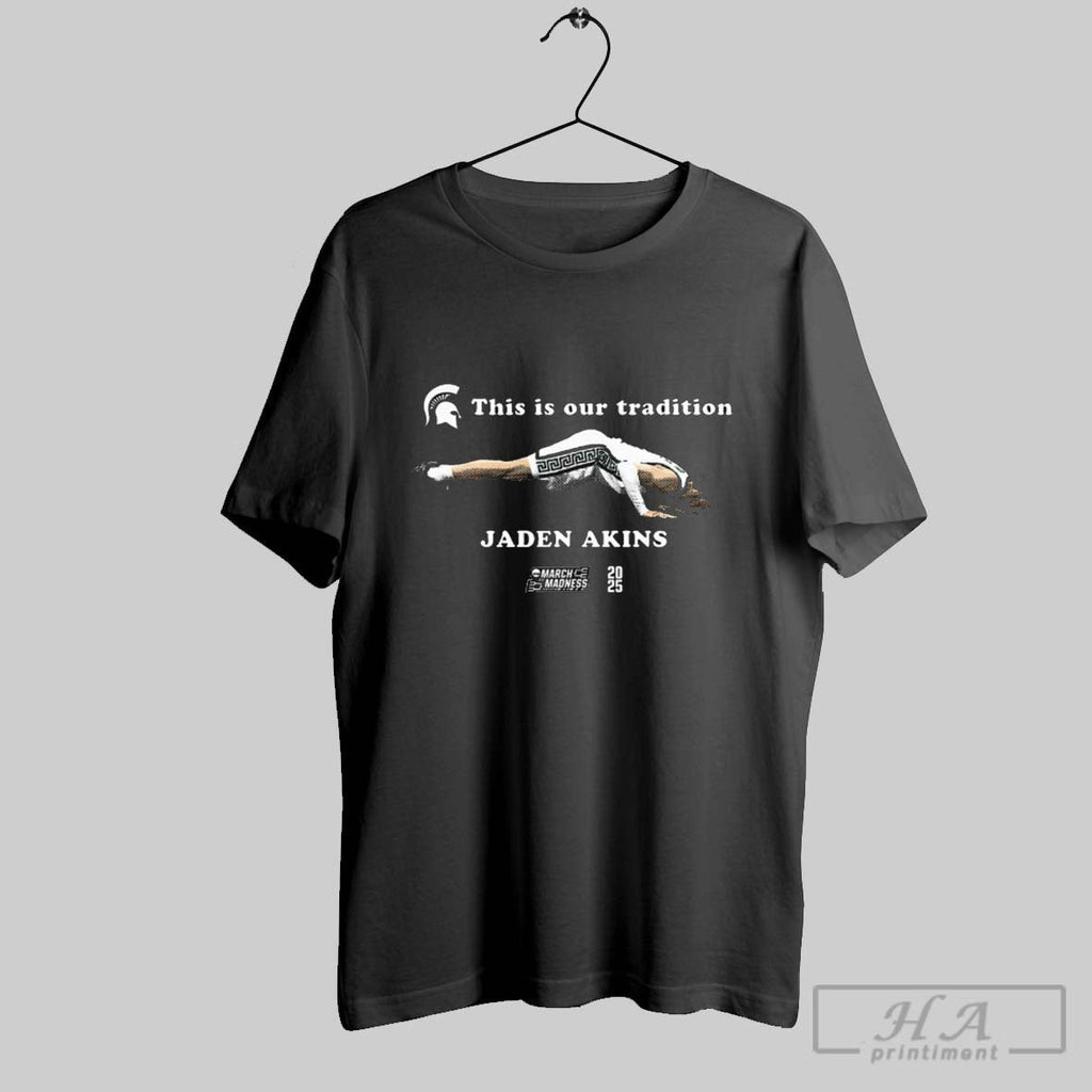 Official Michigan State Spartans Jaden Akins This Is - Adult & Kids T-Shirts, Sweatshirts & Hoodies apparel design preview 1