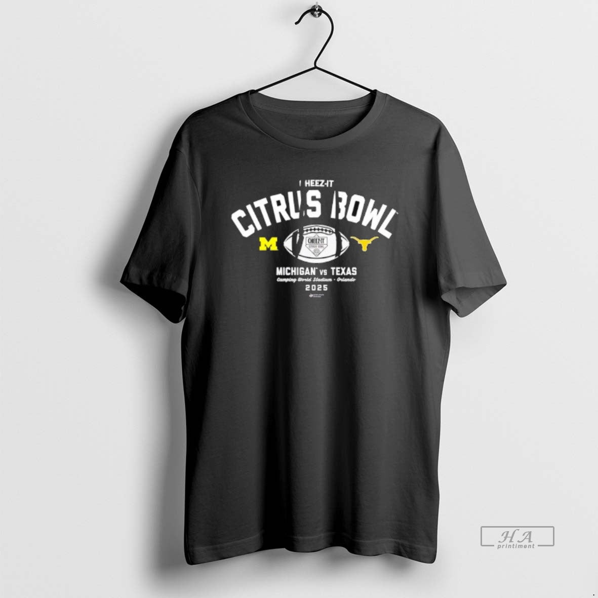 Official Michigan Vs Texas Orlando 2025 Cheez Citrus - Adult & Kids T-Shirts, Sweatshirts & Hoodies apparel design preview 1