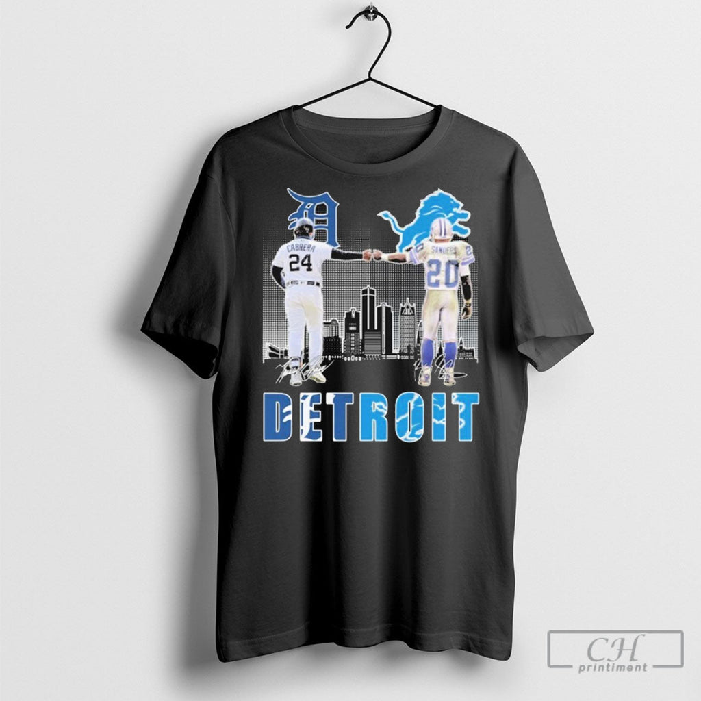 Official Miguel Cabrera Barry Sanders Detroit Tigers - Adult & Kids T-Shirts, Sweatshirts & Hoodies apparel design preview 1
