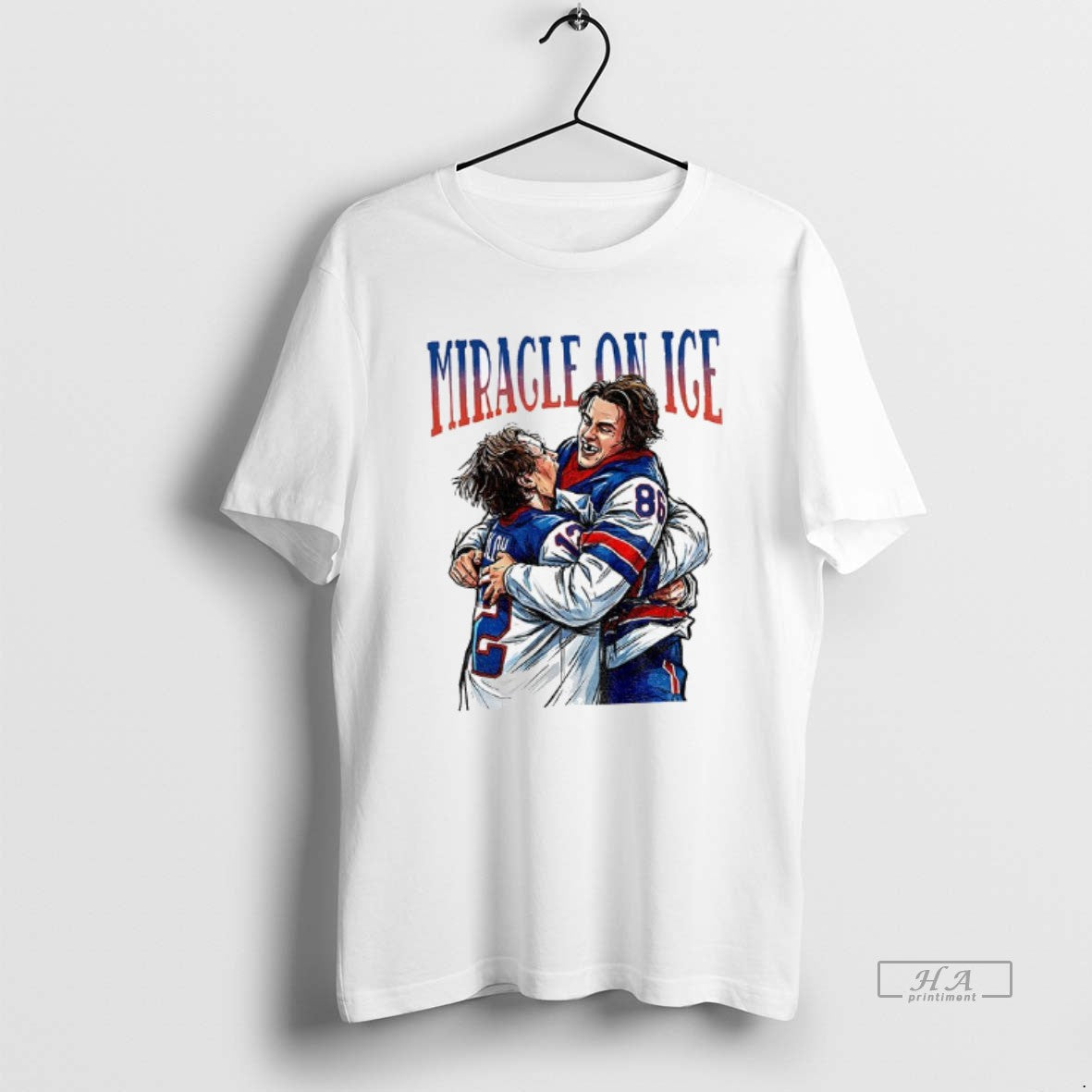 Official Mike Eruzione Jack Hughes Miracle On Ice Usa - Adult & Kids T-Shirts, Sweatshirts & Hoodies apparel design preview 1