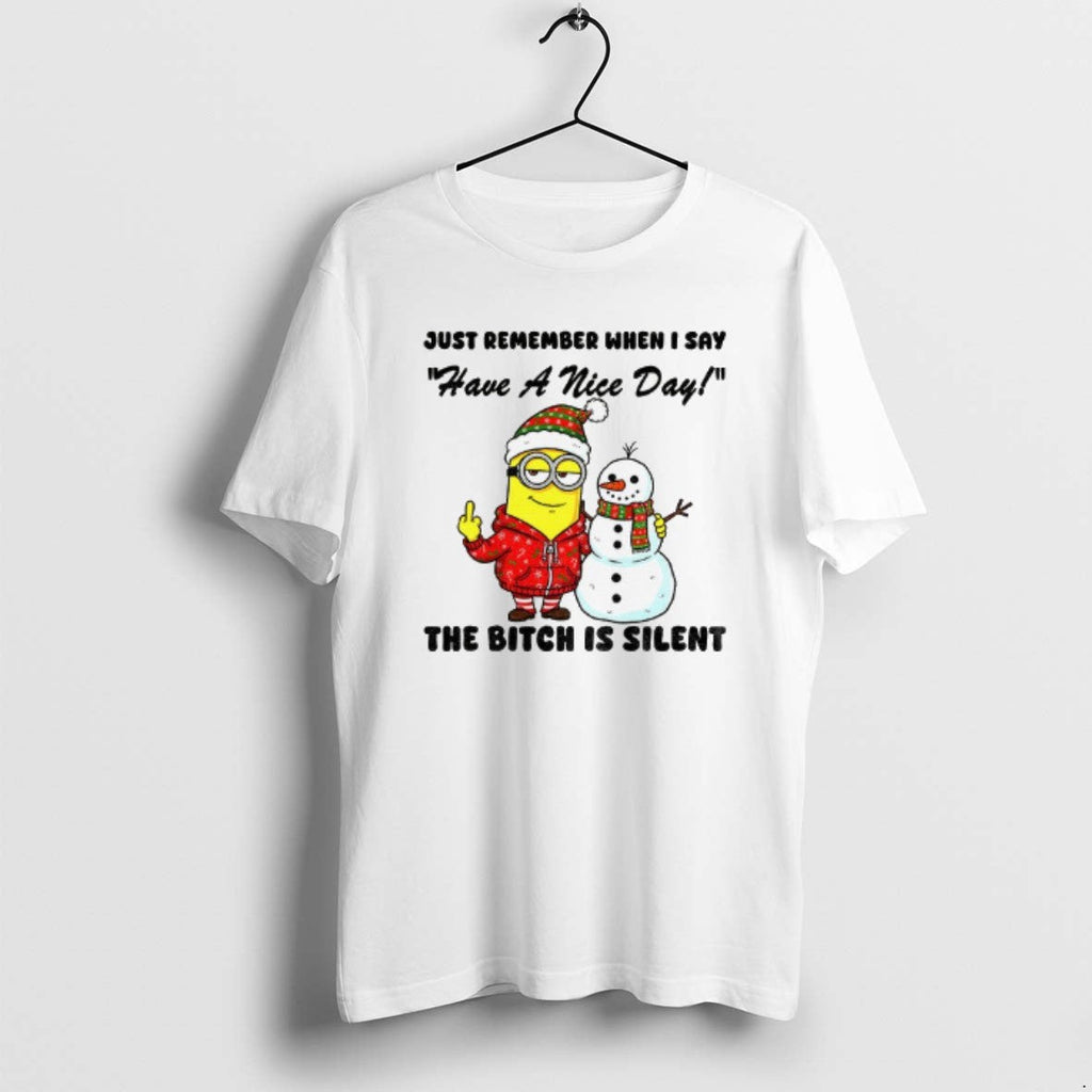Official Minion Snowman Middle Finger Just Remember - Adult & Kids T-Shirts, Sweatshirts & Hoodies apparel design preview 1