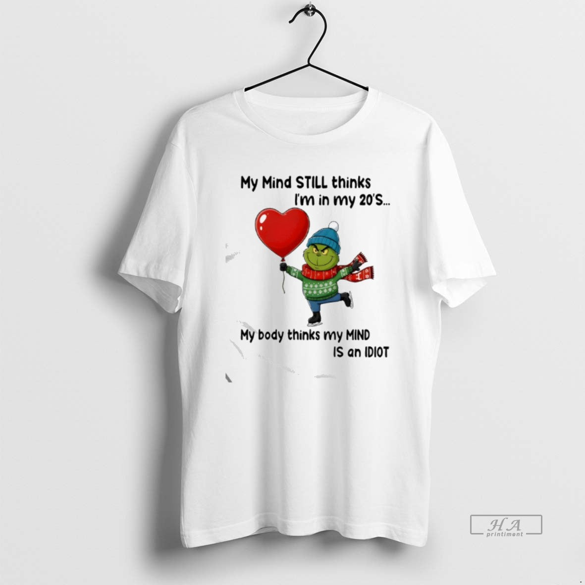 Official Minion My Mind Still Thinks Im 20s Body - Adult & Kids T-Shirts, Sweatshirts & Hoodies apparel design preview 1