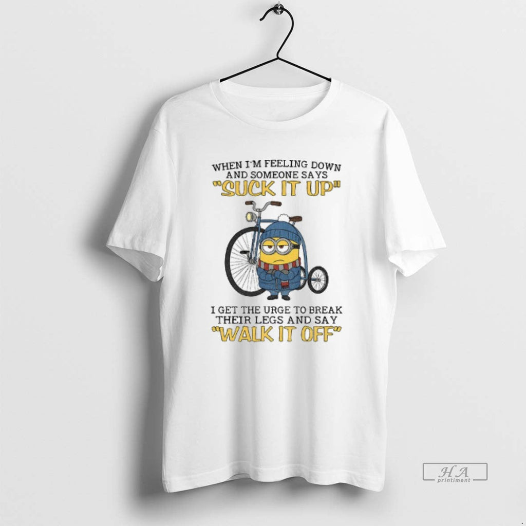 Official Minion When Im Feeling Down Some Days Suck - Adult & Kids T-Shirts, Sweatshirts & Hoodies apparel design preview 1