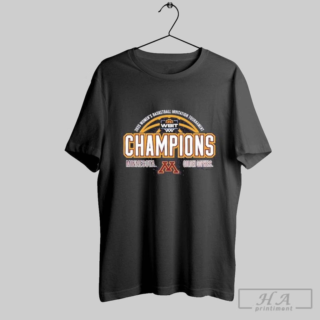 Official Minnesota Golden Gophers 2025 Wbit Champions - Adult & Kids T-Shirts, Sweatshirts & Hoodies apparel design preview 1