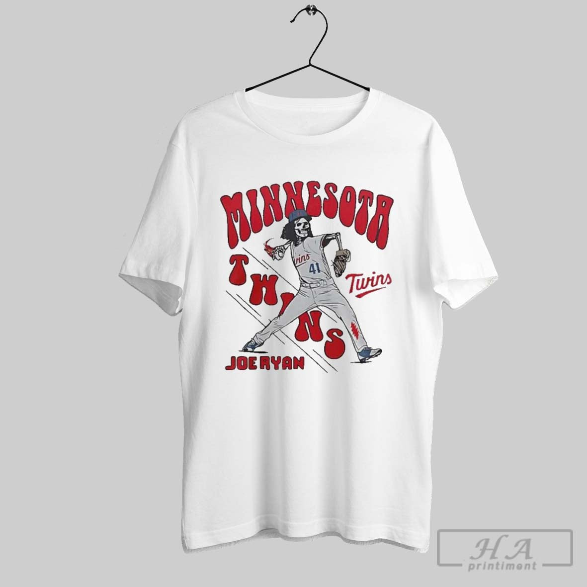 Official Minnesota Twins Joe Ryan X Grateful Dead - Adult & Kids T-Shirts, Sweatshirts & Hoodies apparel design preview 1