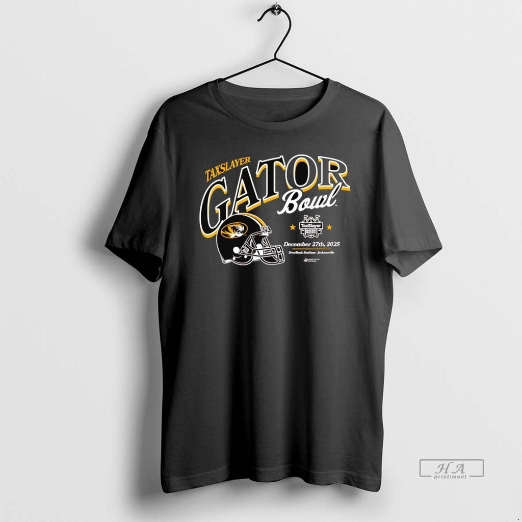 Official Missouri Tigers 2025 Taxslayer Gator Bowl - Adult & Kids T-Shirts, Sweatshirts & Hoodies apparel design preview 1