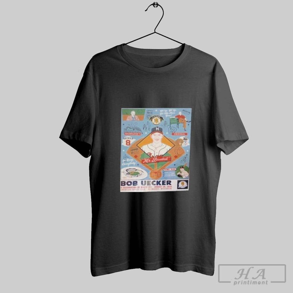 Official Mr Baseball Milwaukee Brewers Bob Uecker - Adult & Kids T-Shirts, Sweatshirts & Hoodies apparel design preview 1