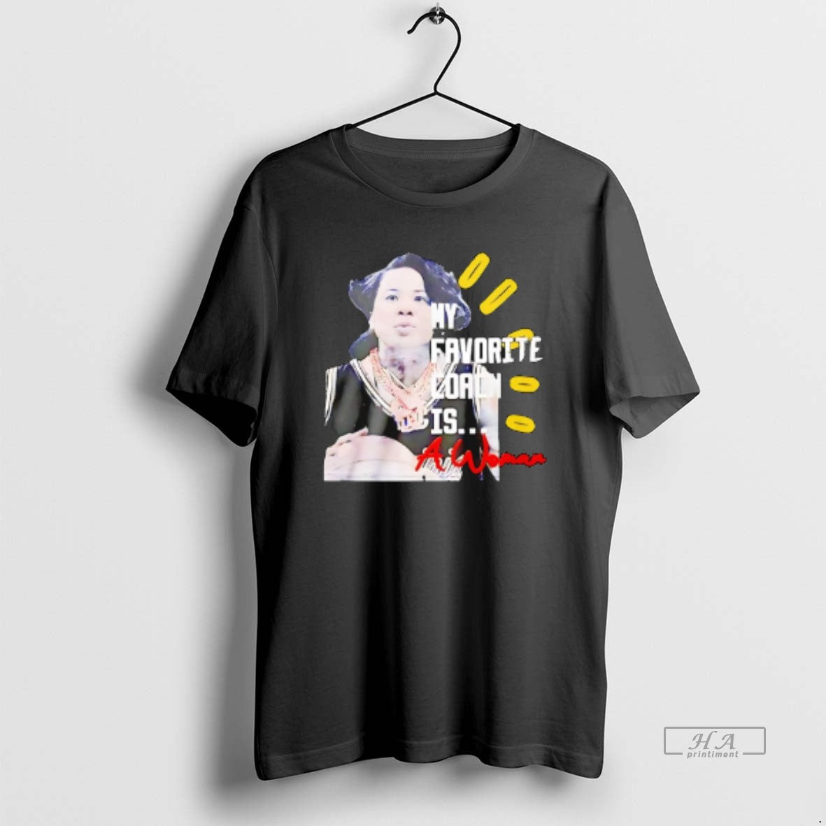Official My Favorite Coach Is Woman Dawn Staley - Adult & Kids T-Shirts, Sweatshirts & Hoodies apparel design preview 1