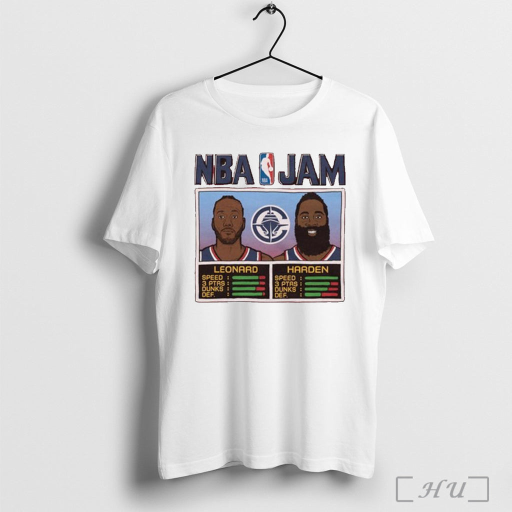 Official Nba Jam Clippers Leonard And Harden - Adult & Kids T-Shirts, Sweatshirts & Hoodies apparel design preview 1
