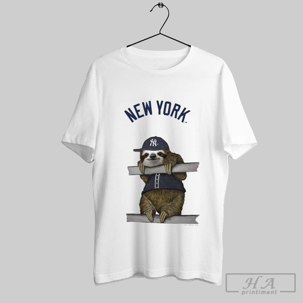 Official New York Yankees Tiny Turnip Sloth 2025 - Adult & Kids T-Shirts, Sweatshirts & Hoodies apparel design preview 1