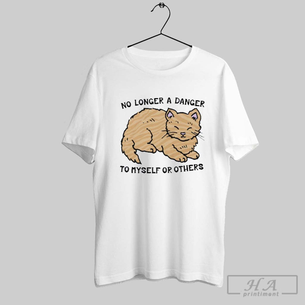 Official No Longer A Danger To Myself Or Others Cat - Adult & Kids T-Shirts, Sweatshirts & Hoodies apparel design preview 1