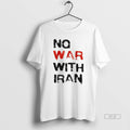 Official No War With Iran - Adult & Kids T-Shirts, Sweatshirts & Hoodies apparel design preview 1