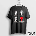 Official Nothing Beats Phillies Hands Rock Scissors - Adult & Kids T-Shirts, Sweatshirts & Hoodies apparel design preview 1