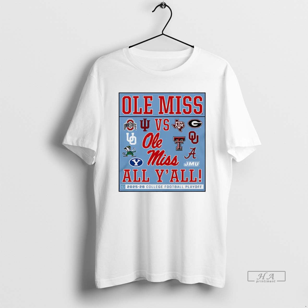 Official Ole Miss Vs All Yall 2025 2026 Cfp Logo - Adult & Kids T-Shirts, Sweatshirts & Hoodies apparel design preview 1