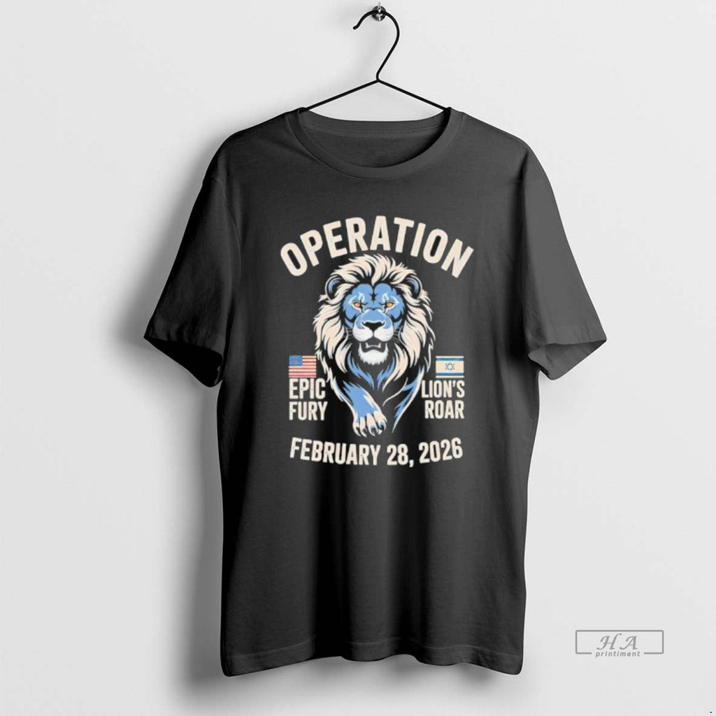 Official Operation Lions Roar February 28 2026 Israel - Adult & Kids T-Shirts, Sweatshirts & Hoodies apparel design preview 1