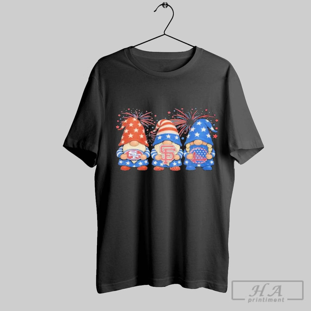 Official Patriotic Gnomes Decor San Francisco Giants - Adult & Kids T-Shirts, Sweatshirts & Hoodies apparel design preview 1