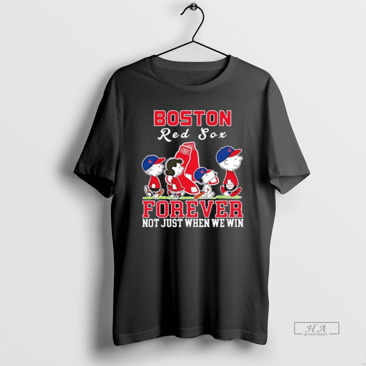 Official Peanuts Boston Red Sox Forever Not Just When - Adult & Kids T-Shirts, Sweatshirts & Hoodies apparel design preview 1