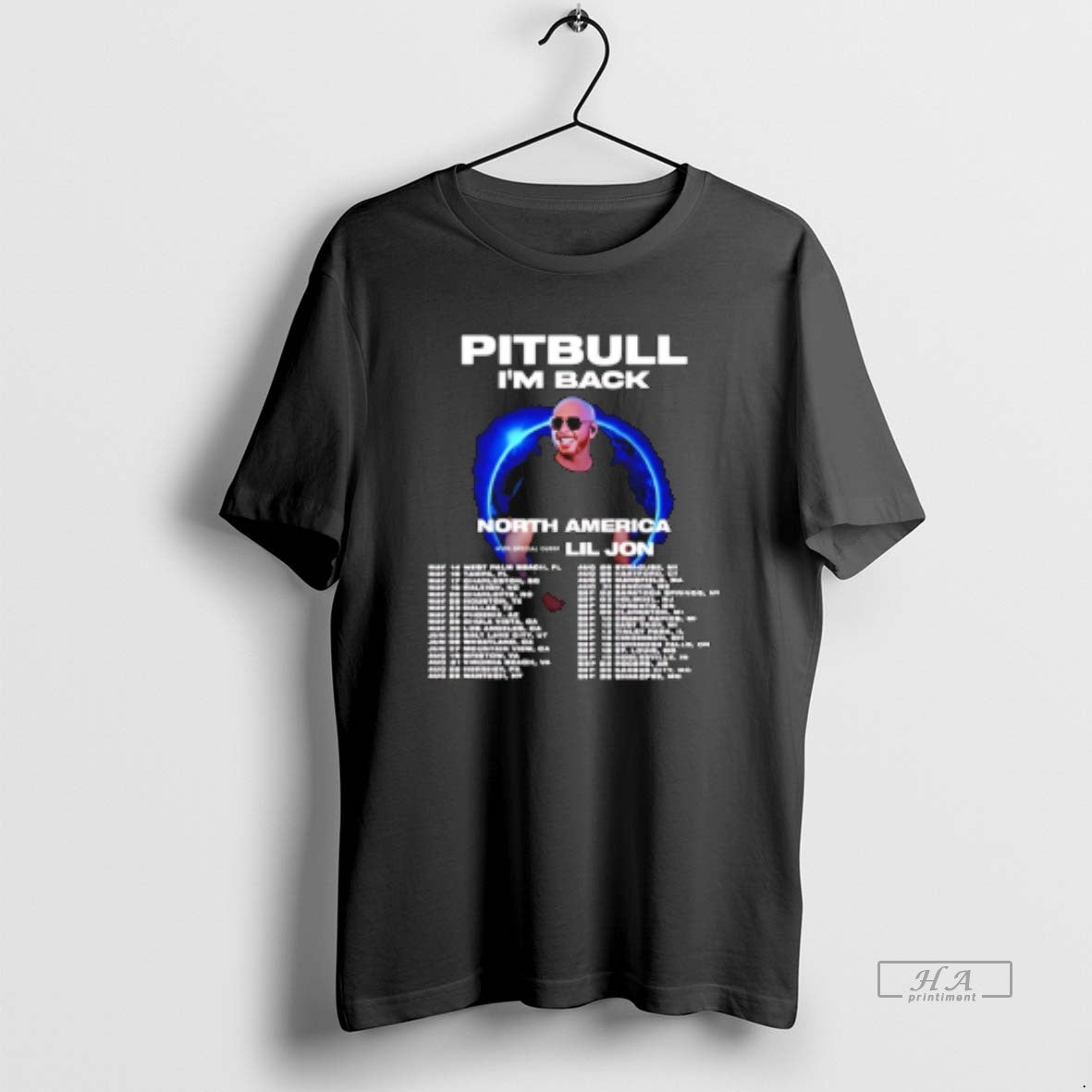 Official Pitbull Im Back North America Tour 2026 - Adult & Kids T-Shirts, Sweatshirts & Hoodies apparel design preview 1