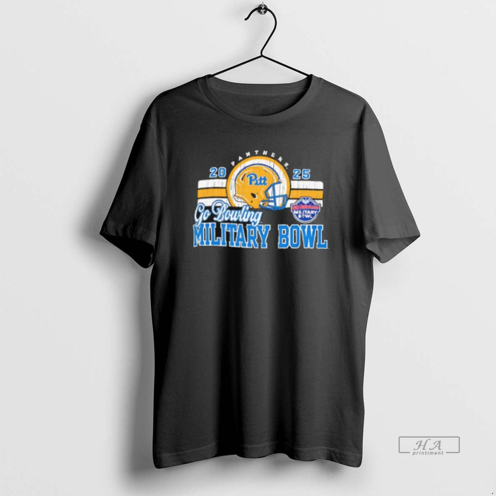 Official Pittsburgh Pitt Football 2025 Military Bowl - Adult & Kids T-Shirts, Sweatshirts & Hoodies apparel design preview 1