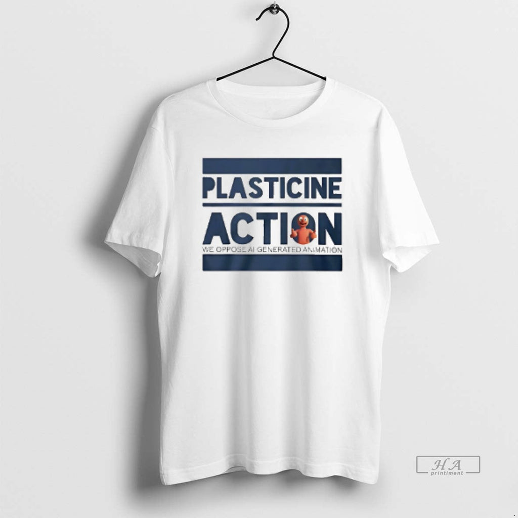 Official Plasticine Action We Oppose Ai Generated - Adult & Kids T-Shirts, Sweatshirts & Hoodies apparel design preview 1