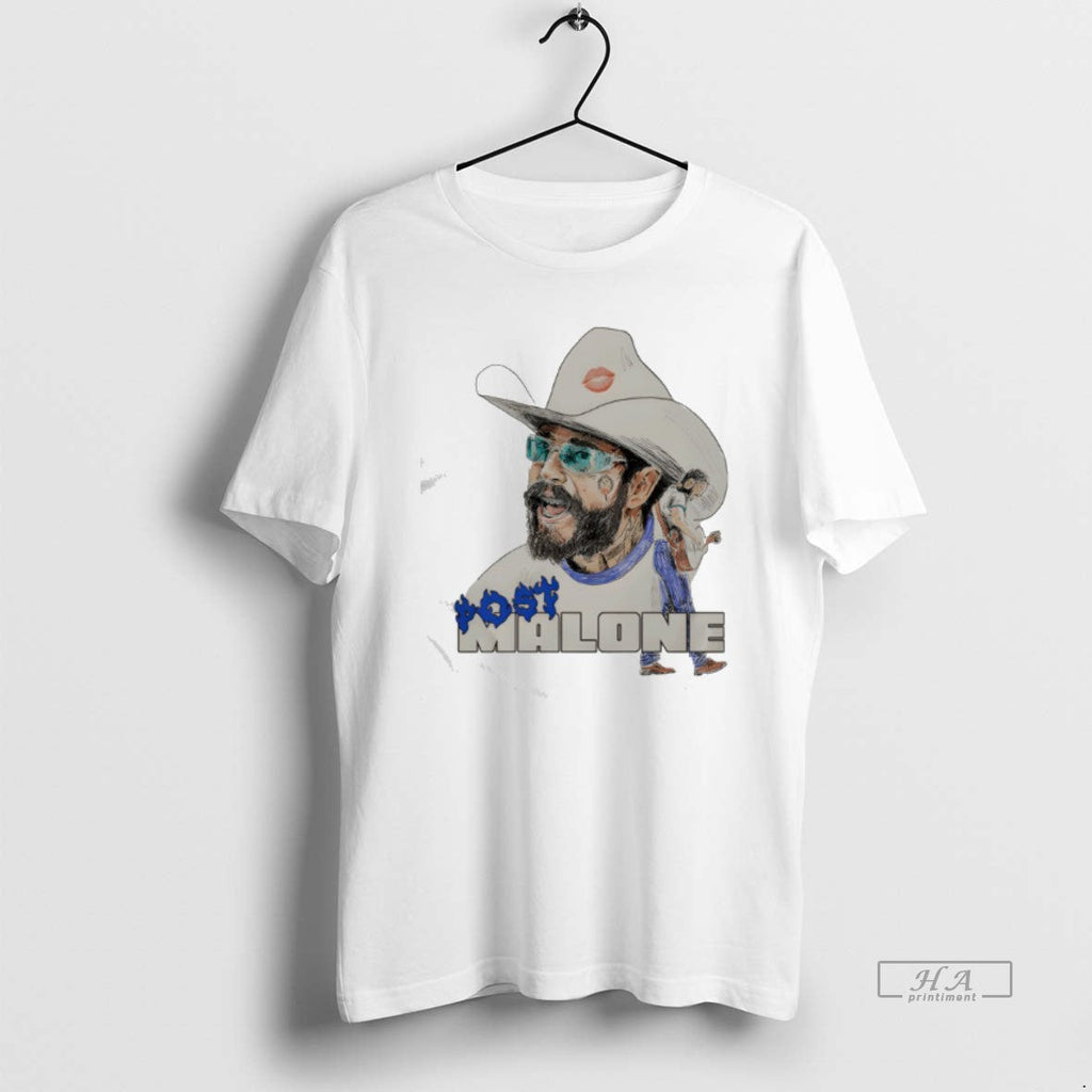 Official Post Malone Blue Flame Guitar - Adult & Kids T-Shirts, Sweatshirts & Hoodies apparel design preview 1