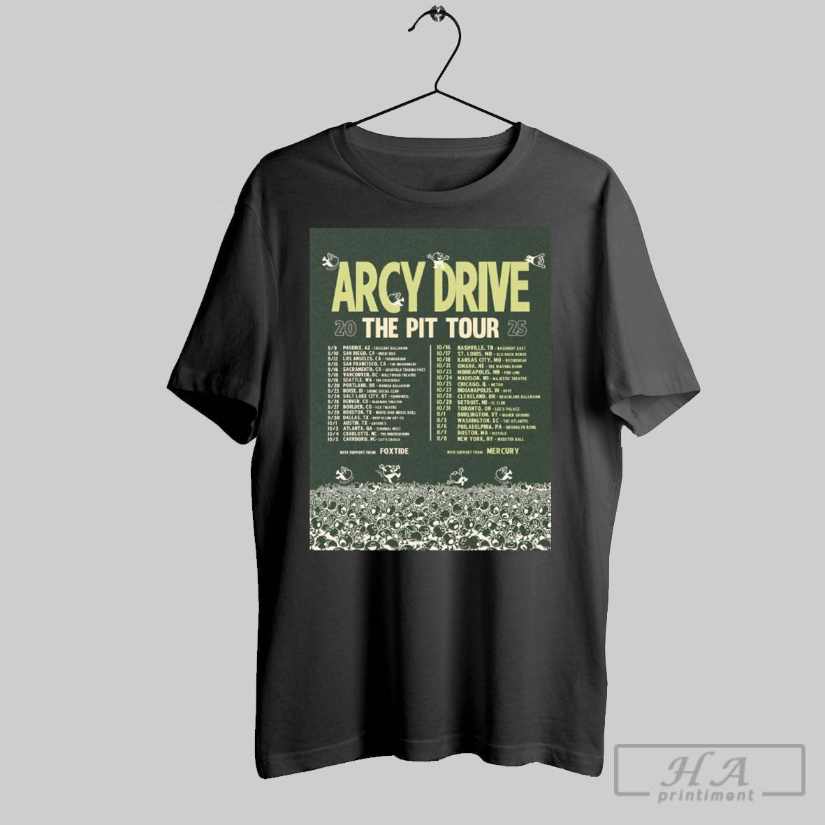 Official Poster Arcy Drive The Pit Tour 2025 9 - Adult & Kids T-Shirts, Sweatshirts & Hoodies apparel design preview 1