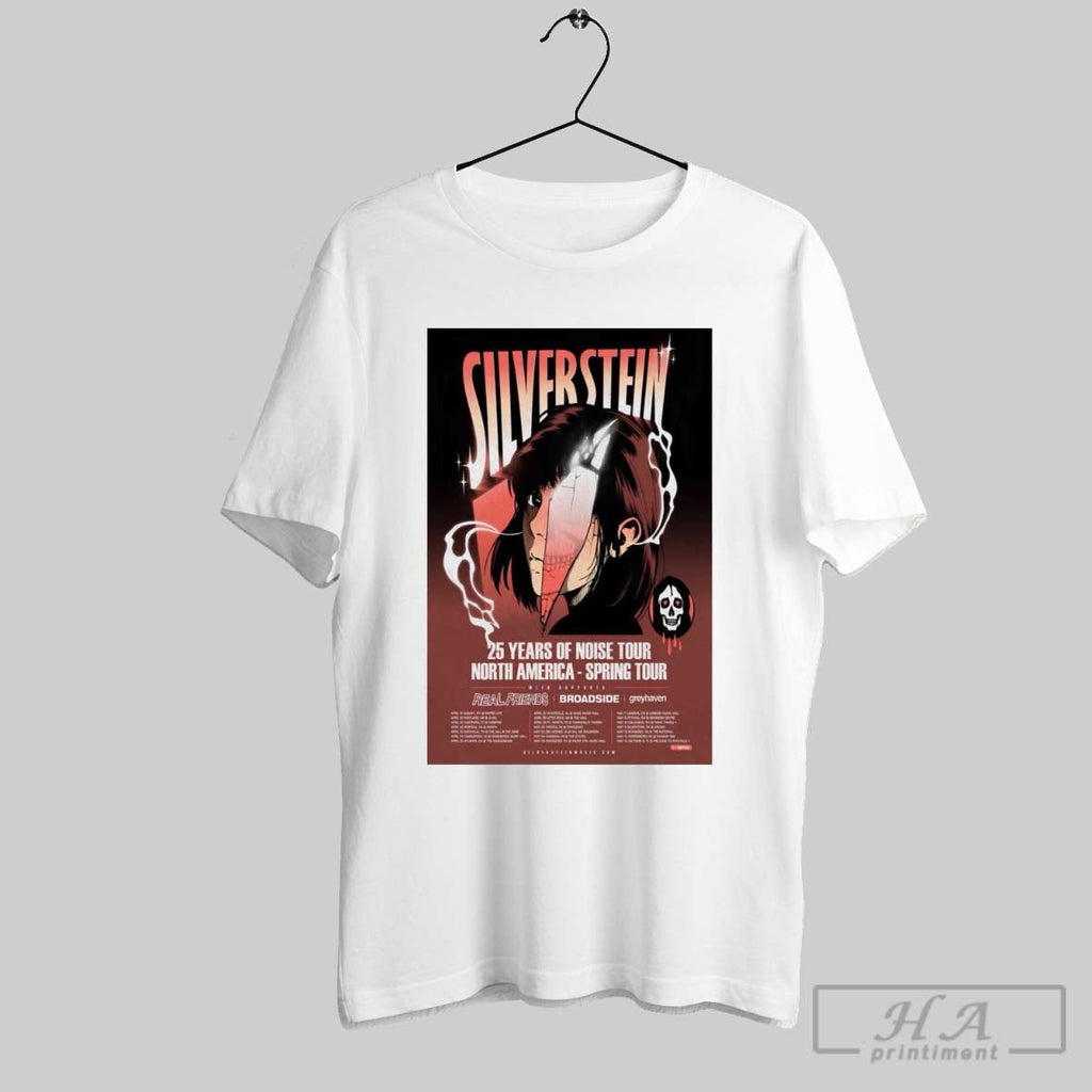 Official Poster Silverstein 25 Years Of Noise Tour - Adult & Kids T-Shirts, Sweatshirts & Hoodies apparel design preview 1