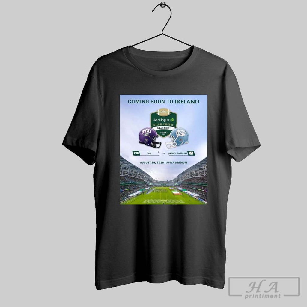 Official Poster Tcu Horned Frogs Vs North Carolina - Adult & Kids T-Shirts, Sweatshirts & Hoodies apparel design preview 1
