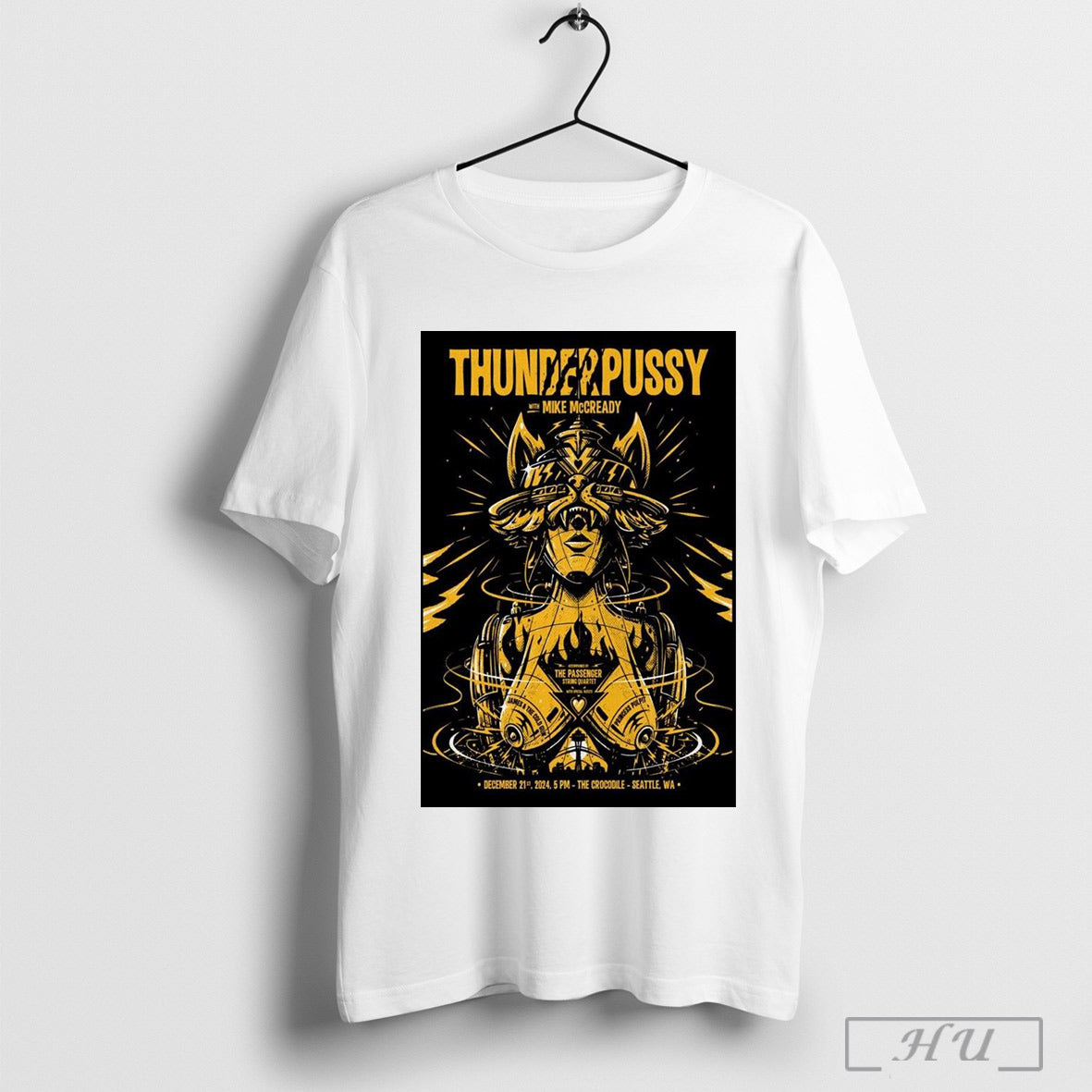 Official Poster Thunderpussy The Crocodile In Seattle - Adult & Kids T-Shirts, Sweatshirts & Hoodies apparel design preview 1